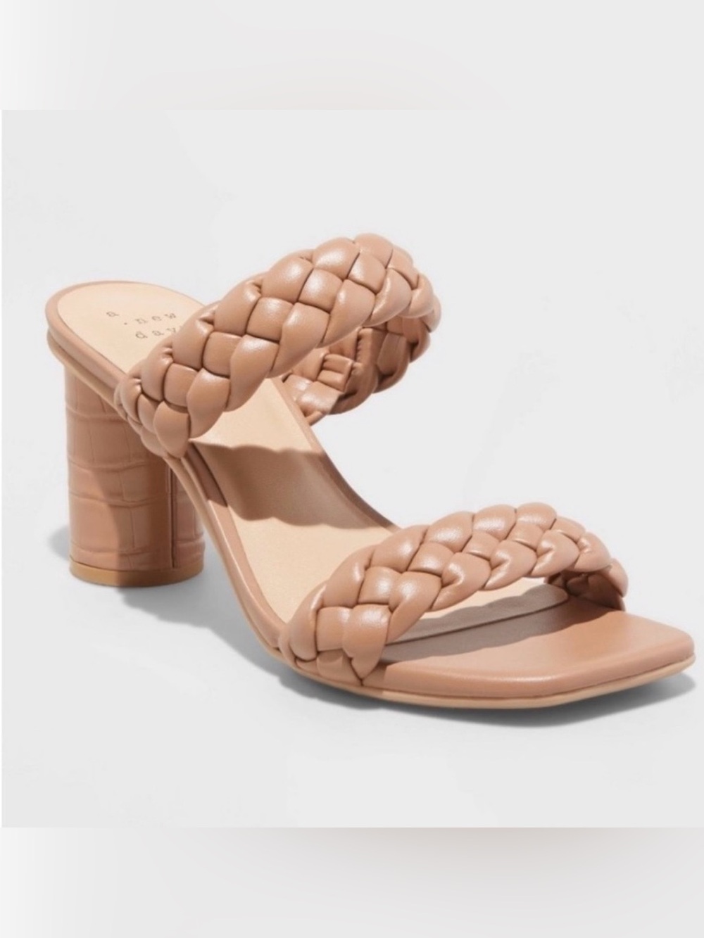 a new day Braided Double-Strap Mules - Taupe